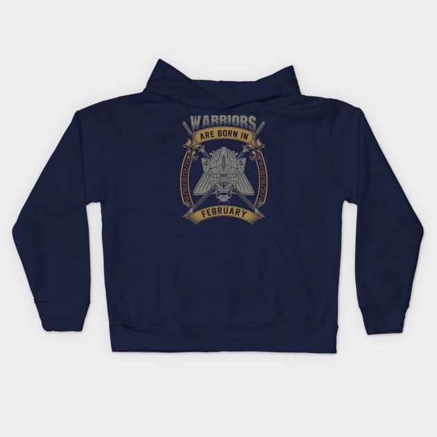 Warriors Are Born In February Kids Hoodie by BambooBox